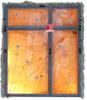 Painel fixo de vidro resistente ao fogo