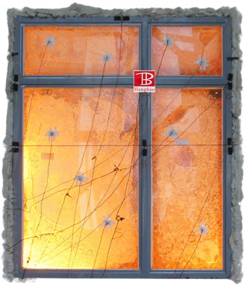 Painel fixo de vidro resistente ao fogo