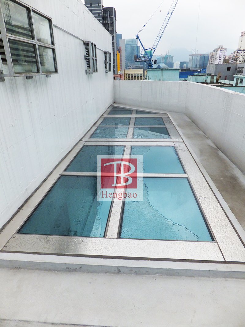 Ei60 BS En1364-2 Piso de vidro isolado para suporte de carga para sistema